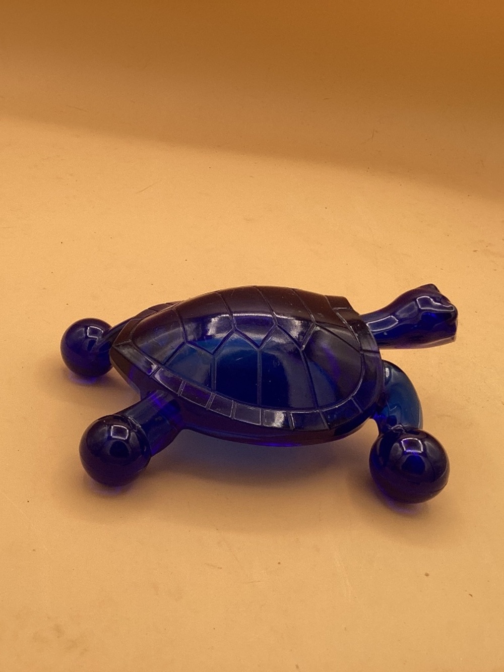 Vintage blue turtle/tortoise paperweight.